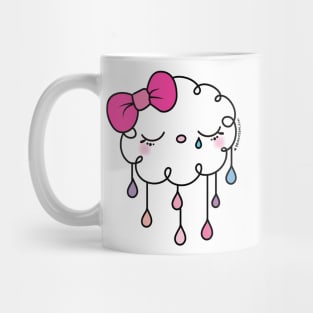 sad cloud raindrops, crying cloud, cute kawaii cloud rain Mug